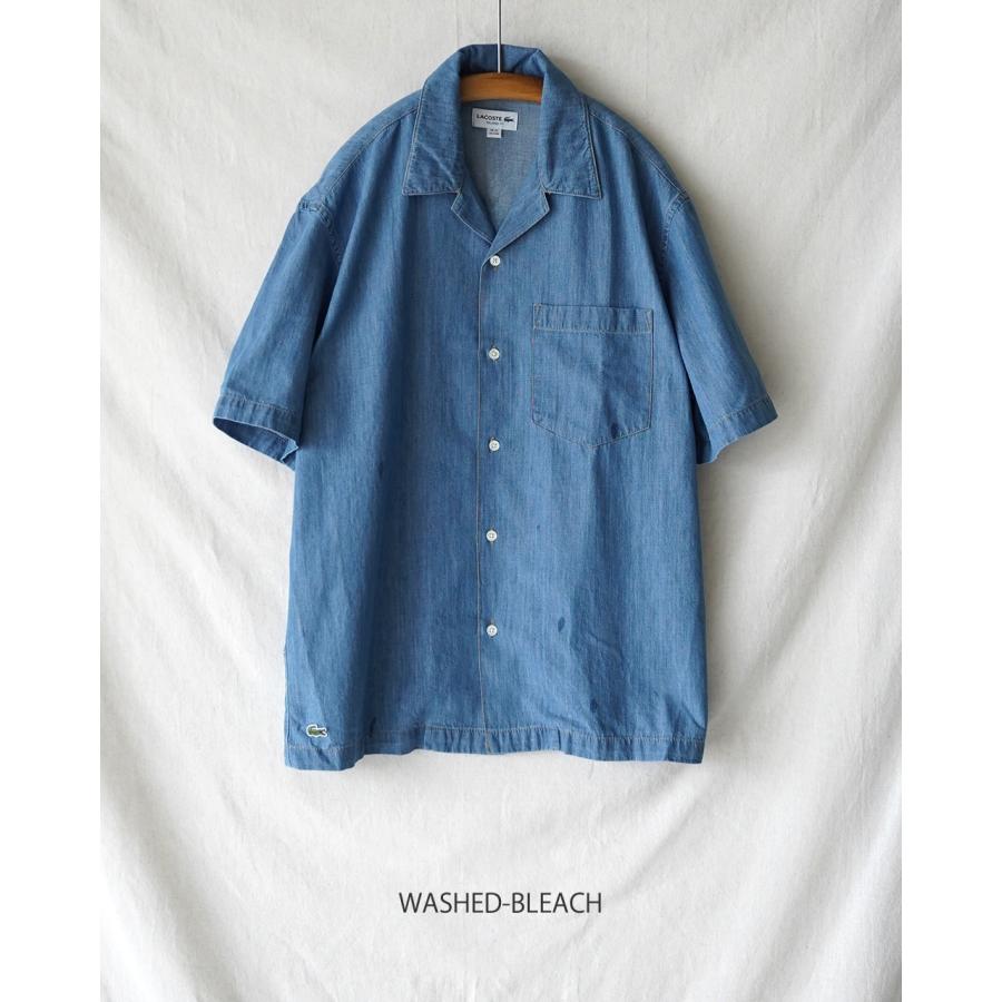 ラコステ　半袖　シャツ　2着 LACOSTE（ラコステ） シャツ デニム 半袖 オープンカラー メンズ