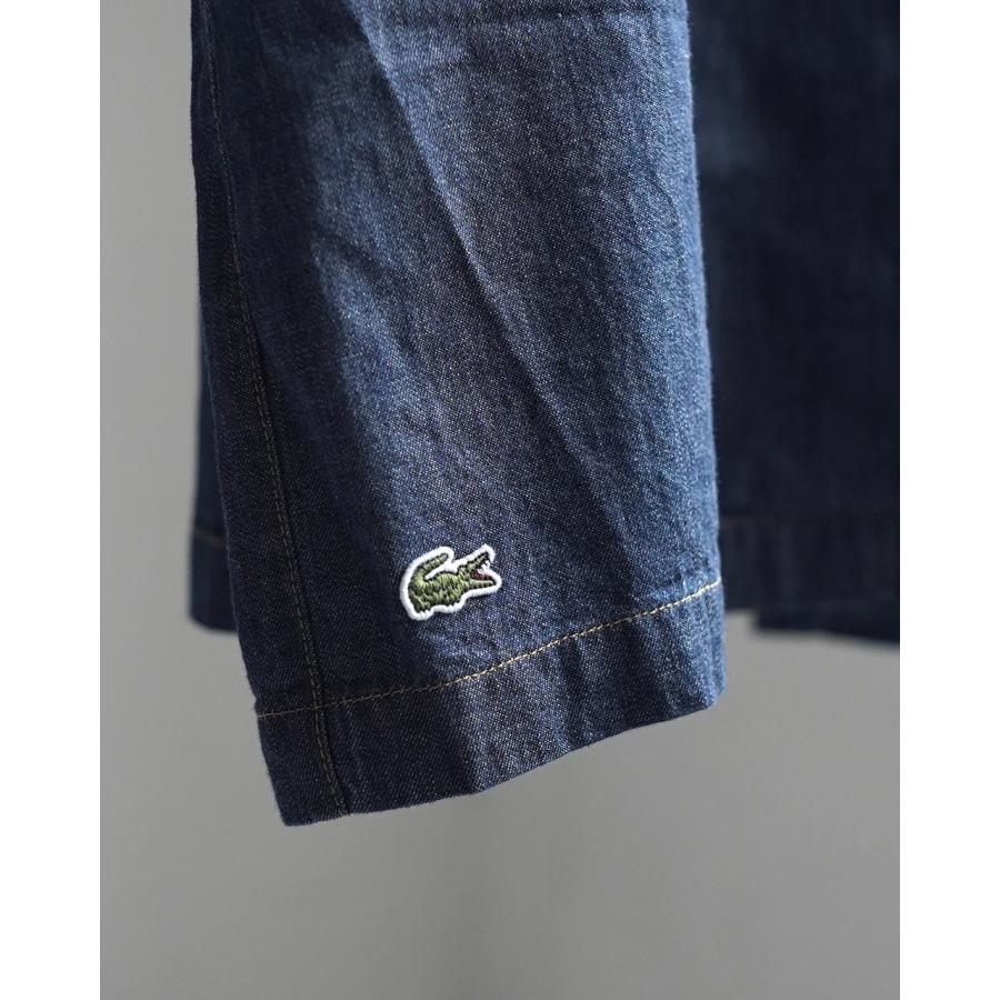 LACOSTE（ラコステ） シャツ デニム 半袖 オープンカラー メンズ