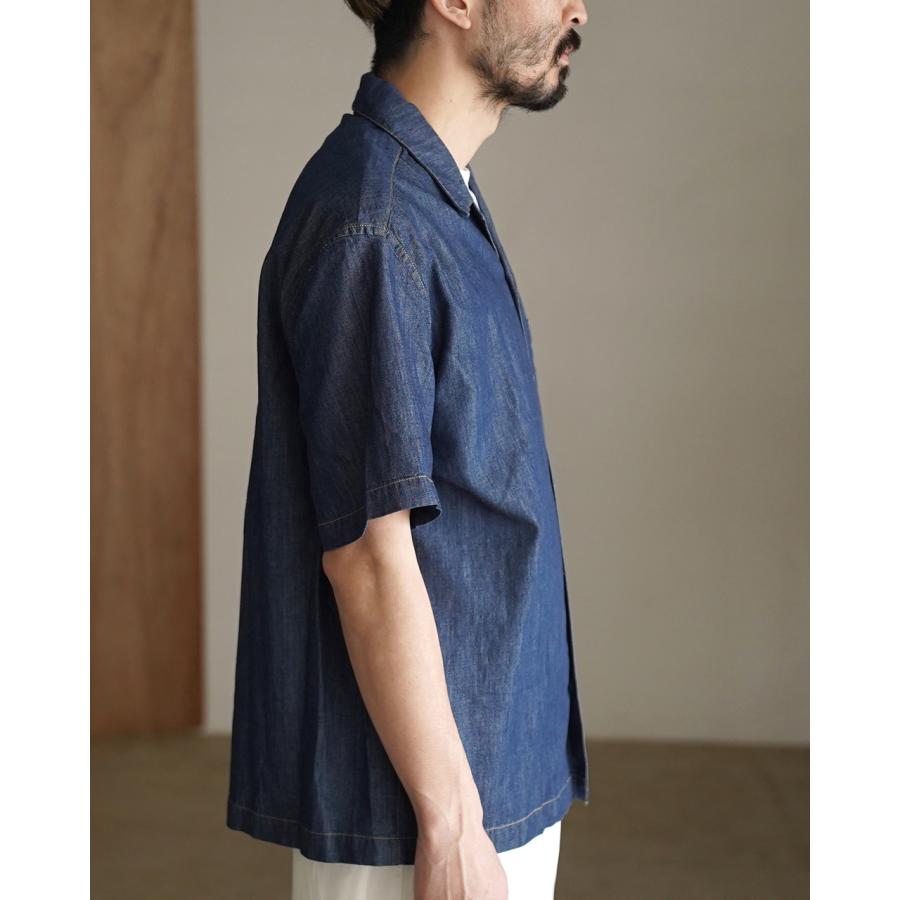 LACOSTE（ラコステ） シャツ デニム 半袖 オープンカラー メンズ