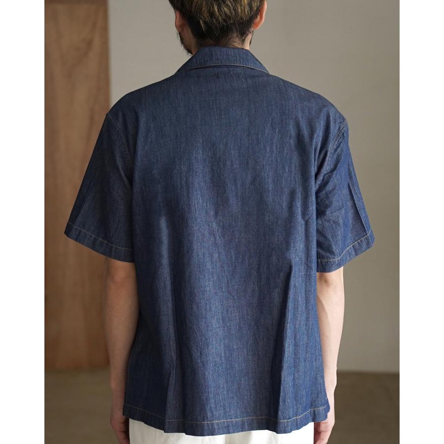 LACOSTE（ラコステ） シャツ デニム 半袖 オープンカラー メンズ