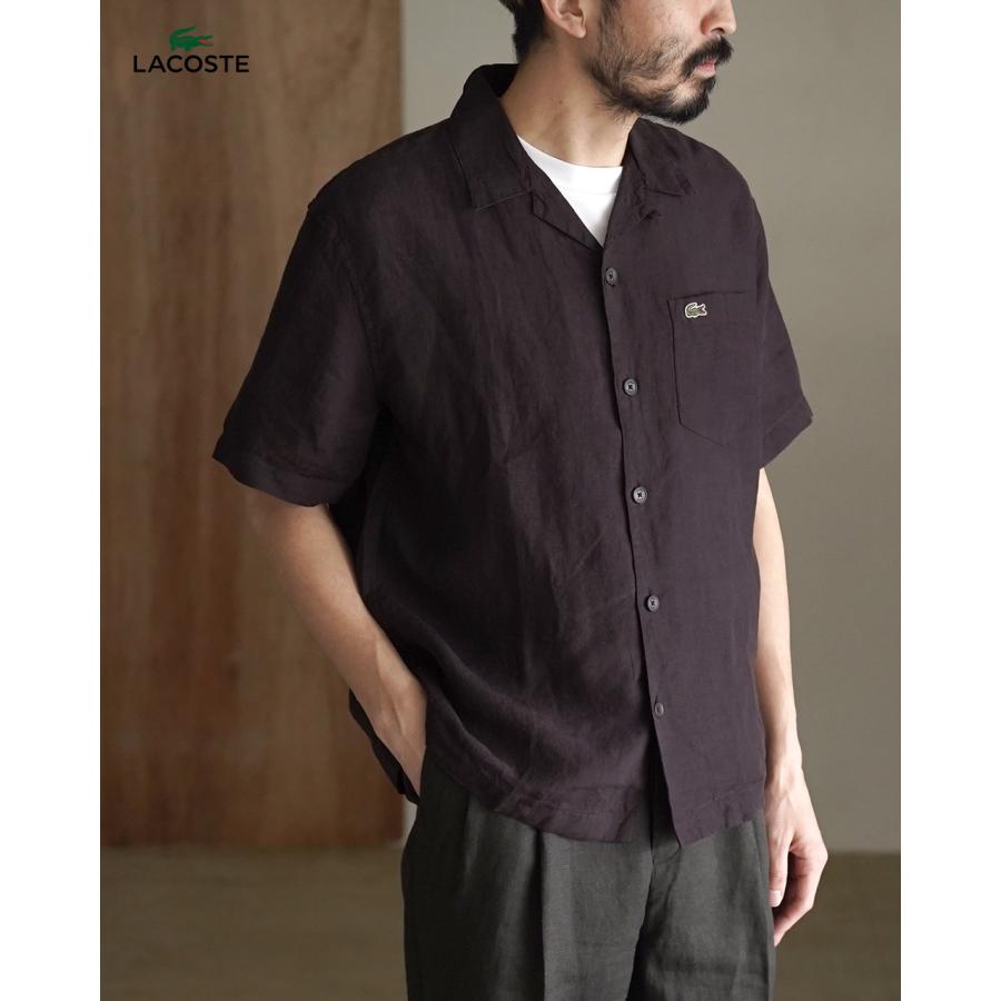 LACOSTE（ラコステ） シャツ リネン オープンカラーシャツ メンズ