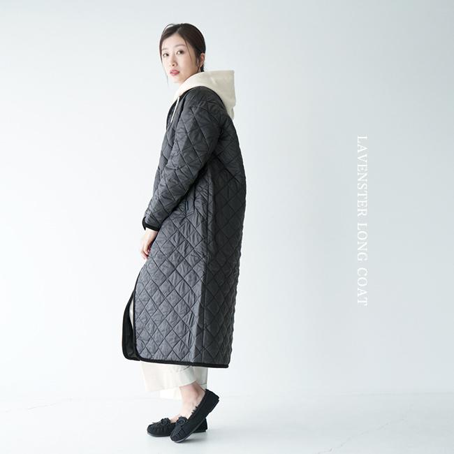 ラベンハム LAVENHAM ロング コート LONG COAT ノーカラー