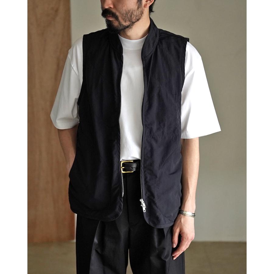 ベスト+ジレ sleeve balloon gilet (black LAVENHAM（ラベンハム） ベスト ジレ Black Edition High Neck Gilet