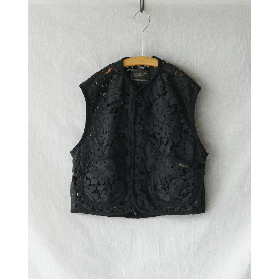 LAVENHAM（ラベンハム） ジレ ブラックエディション レース クロップド