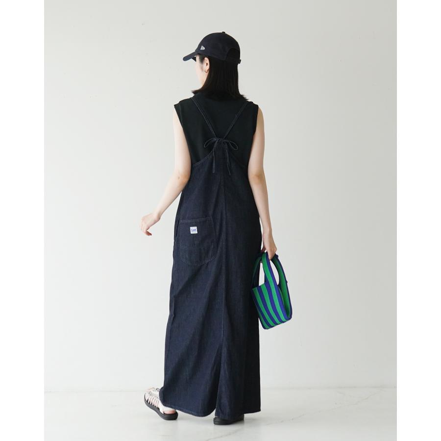 Lee/リーデニム　バックリボンの リラックスワイドサロペット Lee/リーデニム バックリボンの リラックスワイドサロペット