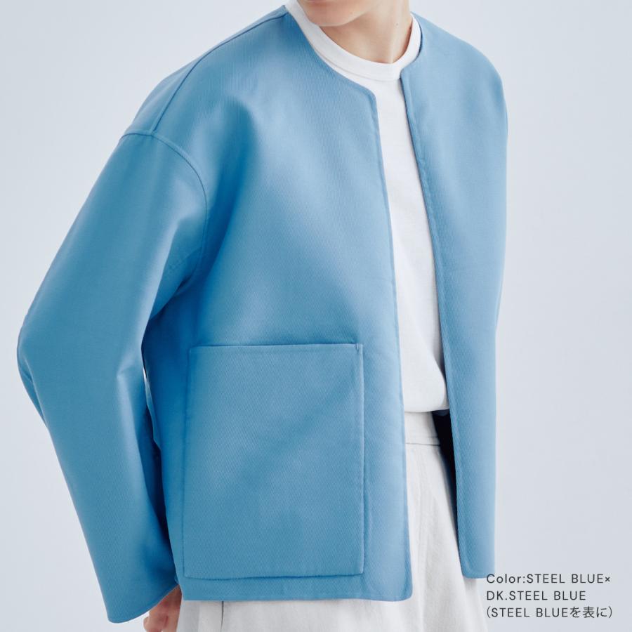 ル グラジック le glazik リバーシブル カラーレス ジャケット COLLARLESS JACKET LGA0321TCW セール