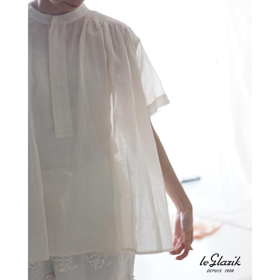 LE GLAZIK（ルグラジック） ル グラジック ギャザー ショートシャツ