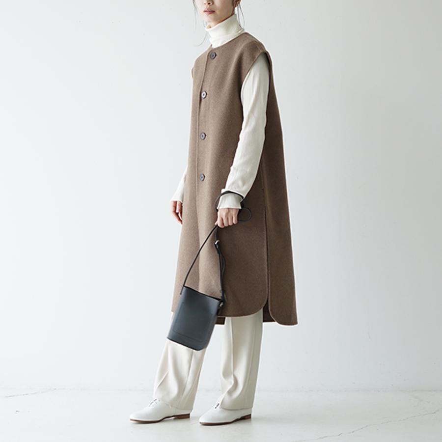 極美品♪ LOEFF Wリバー ベルテッド ロングジレ ベルト付 77,000円 LOEFF（ロエフ）の「＜LOEFF（ロエフ）＞W リバー ベルテッド
