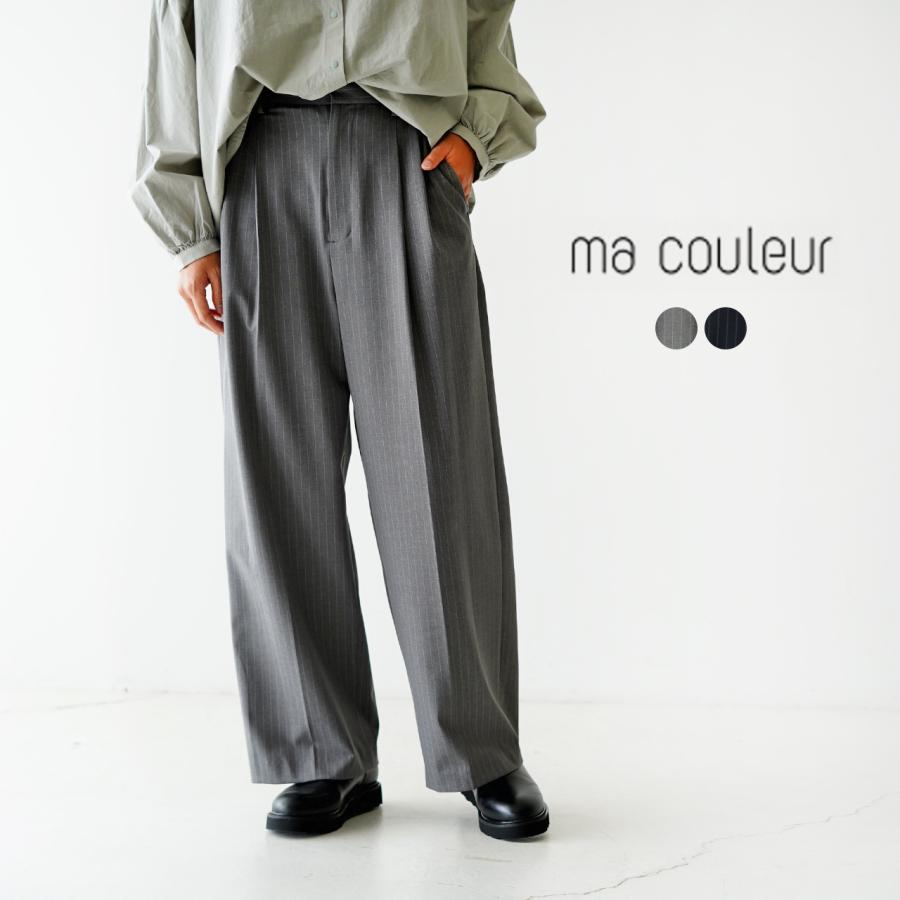 Ma Couleur マ クルール ma couleur タック トラウザー パンツ