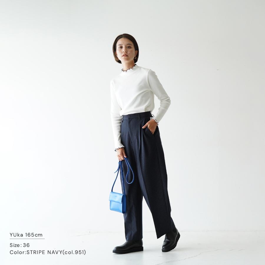 Ma Couleur マ クルール ma couleur タック トラウザー パンツ 