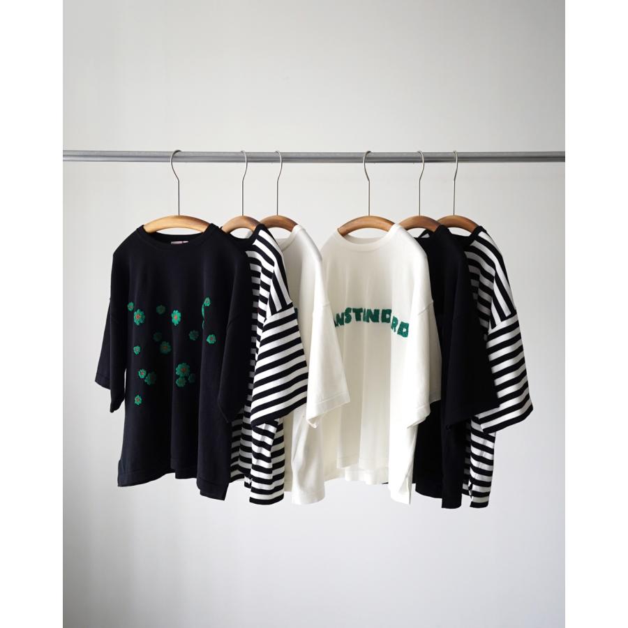 mao made（マオメイド） maomade Tシャツ ロゴ ザクザク シシュウ 5分