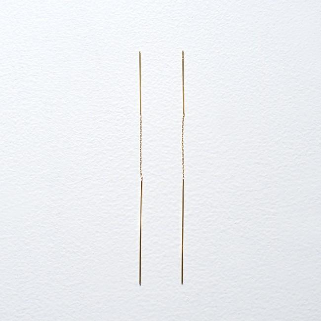 マリハ MARIHA 金の糸 ピアス (3×5) チェーンピアス ロング ピアス 