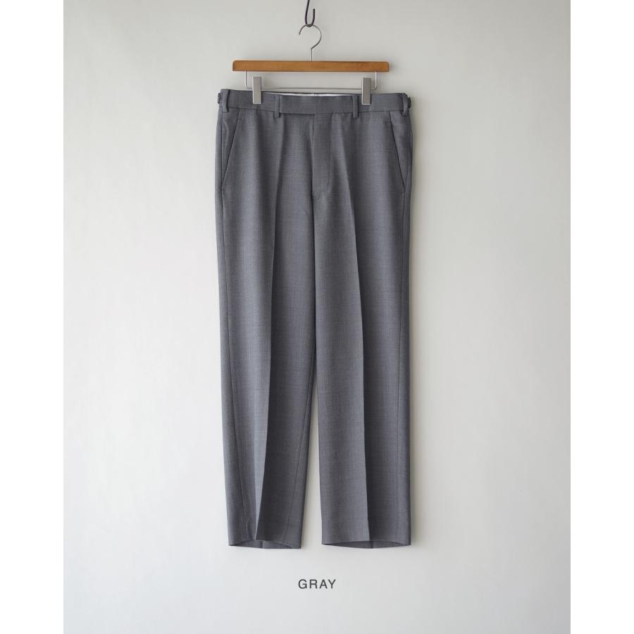 marka ウールモヘア ストレートパンツ 2 ブルー　グレージュ　スラックス marka（マーカ） 期間限定ポイント10倍 パンツ スラックス レギュラー