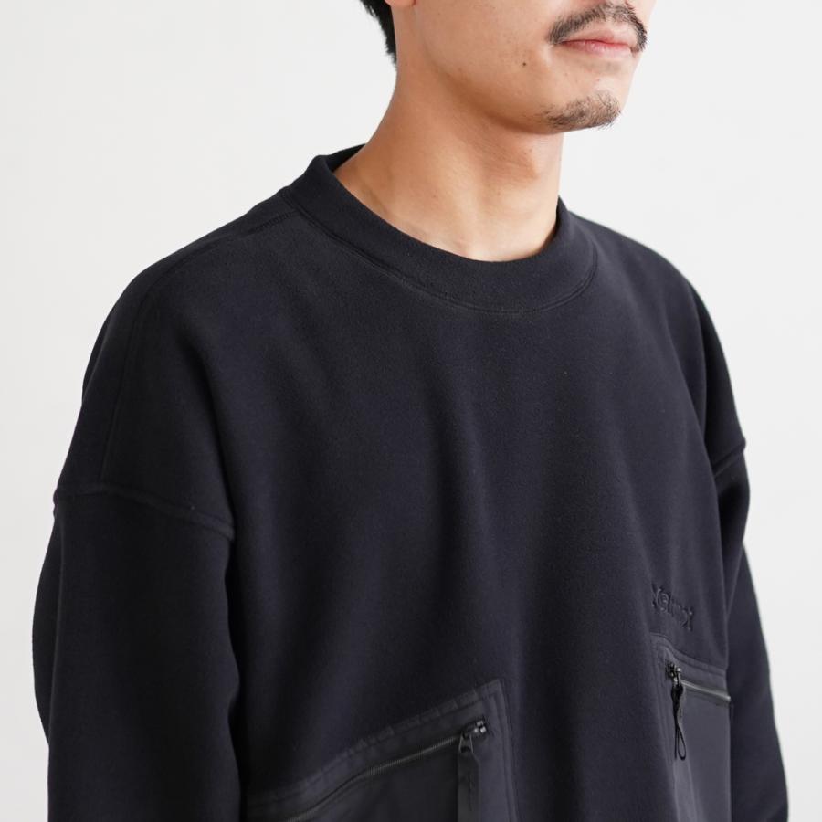 Marmot / フリース素材/スウェット/M/ポリエステル/BLK/TOMSJL80SG Marmot（マーモット） クルーネック ポーラテックフリース トレーナー