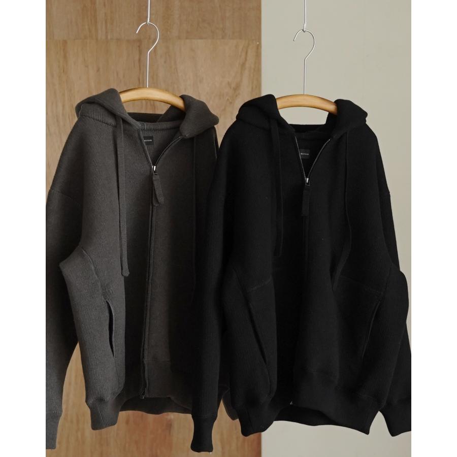 メイカム MAYKAM ウール スウェット ジップフーディー メンズ WOOL 
