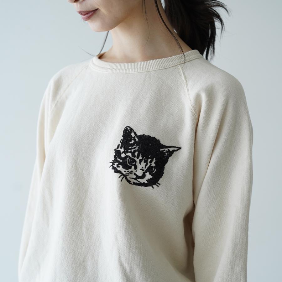 【MIXTA】キャットプリントスウェット MIXTA ミクスタ Mixta キャットプリント ラグランスリーブ