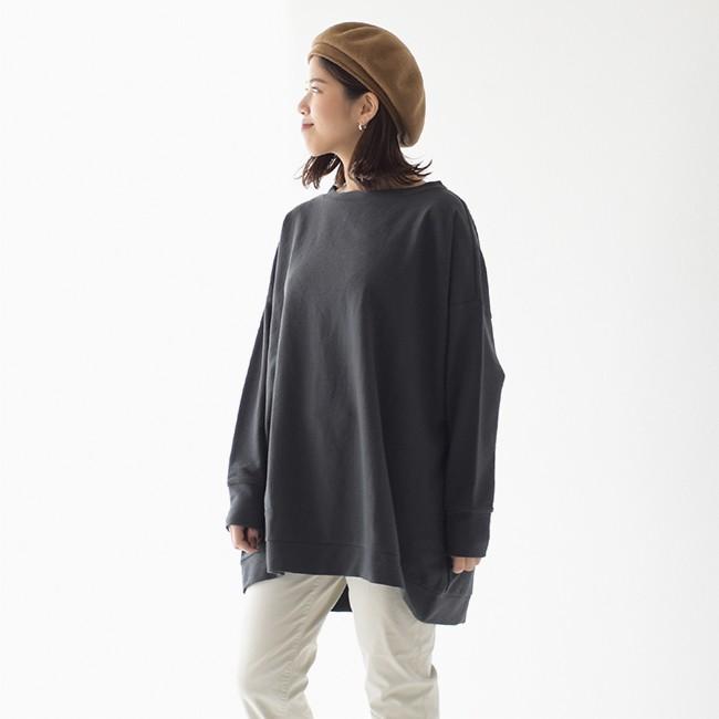 ミズイロインド mizuiro ind. ワイドシルエット クルーネック プル