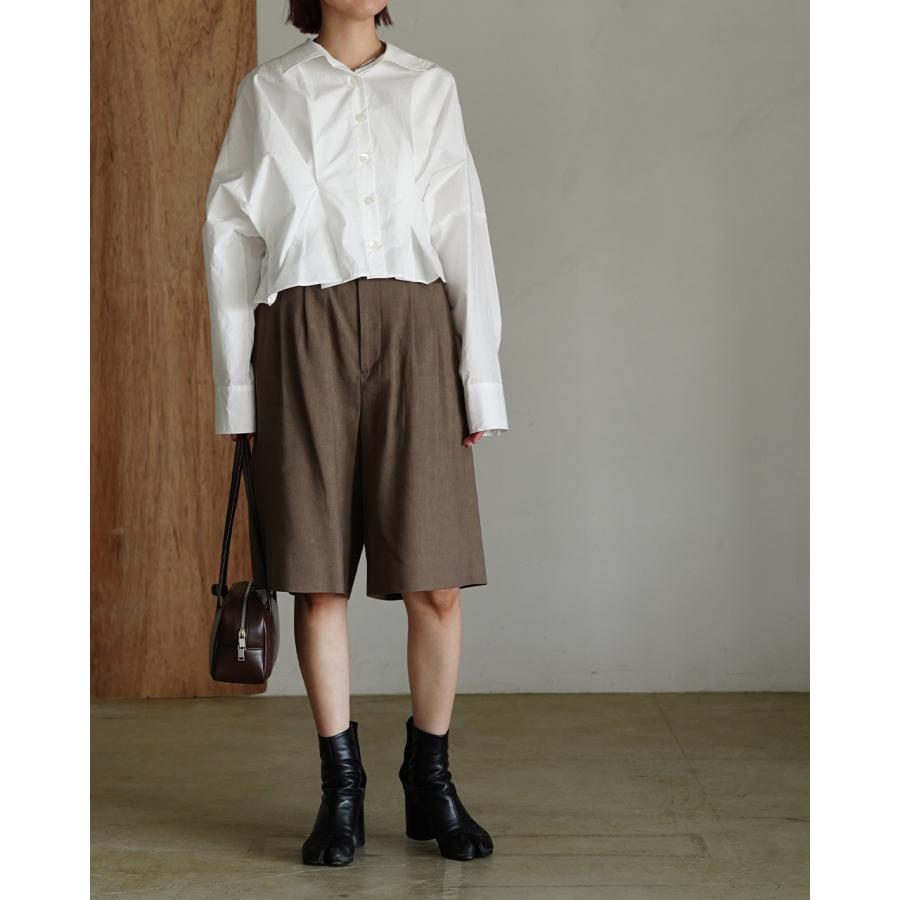 【トミンジュンさま専用】YONFA SS20 コクーンシャツドレス  S TOUJOURS トゥジュー ファインヤーンコットン シャツドレス “Half