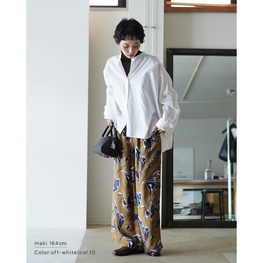 美品　近年モデル　ミズイロインド　ワイド　ギャザー　ブラウス　ゆったり　Fサイズ 美品 近年モデル ミズイロインド ワイド ギャザー ブラウス