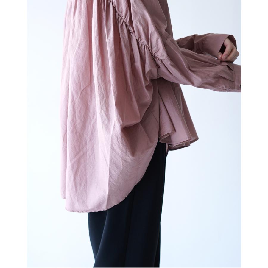 ミズイロインド mizuiro ind バックギャザー ワイド シャツ back gathered wide shirt レディース 2024春夏 1-238975｜crouka｜09