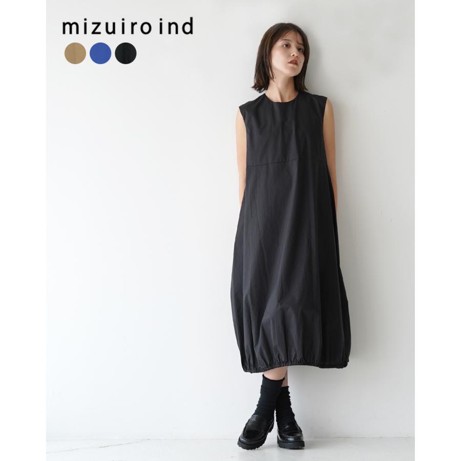 ミズイロインド　コクーンワンピース　バルーンスリーブ ハーフスリーブコクーンワンピース/ mizuiro ind