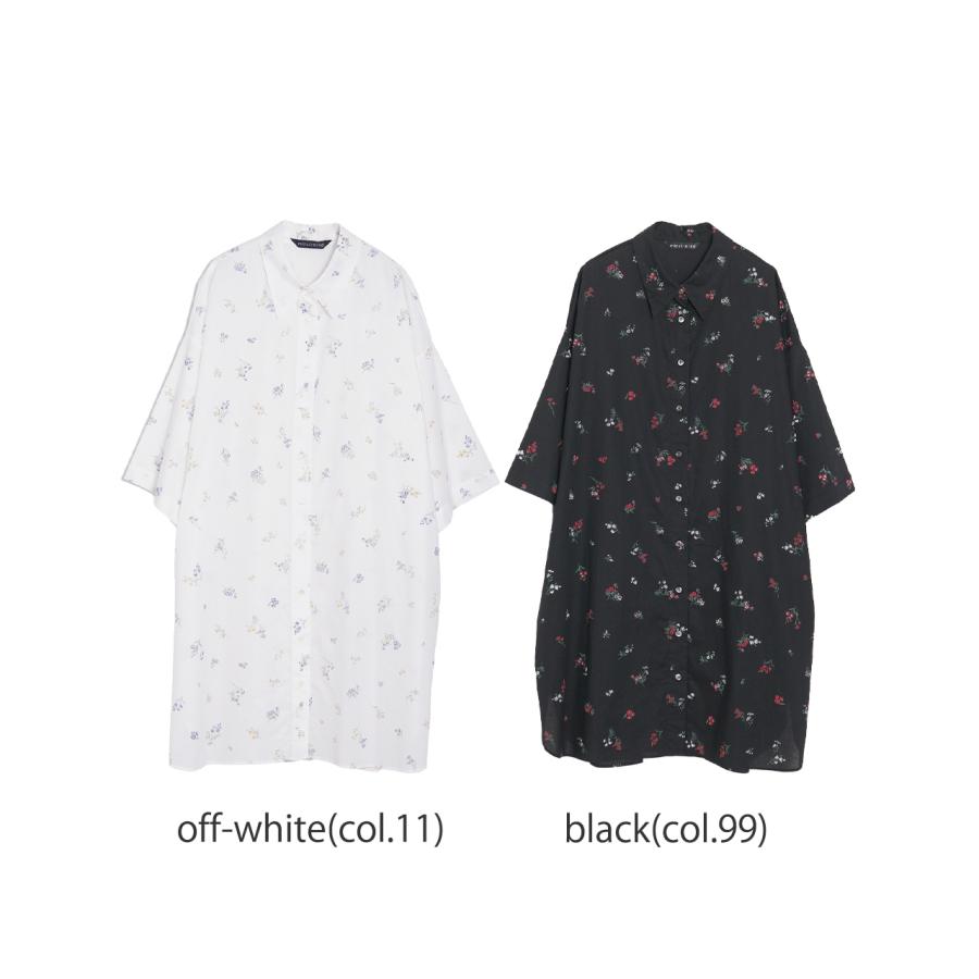 未着用　Smimicollection インド製　花柄シャツ 五分袖　Aライン mizuiroind（ミズイロインド） SALE！ミズイロインド/mizuiro ind