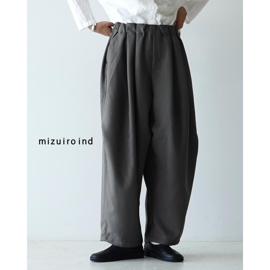 美品 ミズイロインド ワイドカーゴパンツ ブラック 黒 mizuiroind（ミズイロインド） ワイド カーゴ パンツ / ボトムス