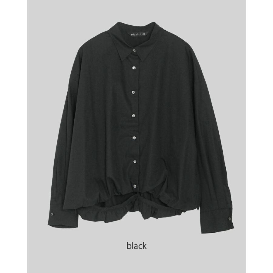 ミズイロインド mizuiro ind 長袖シャツ ballon shirt バルーンシャツ 