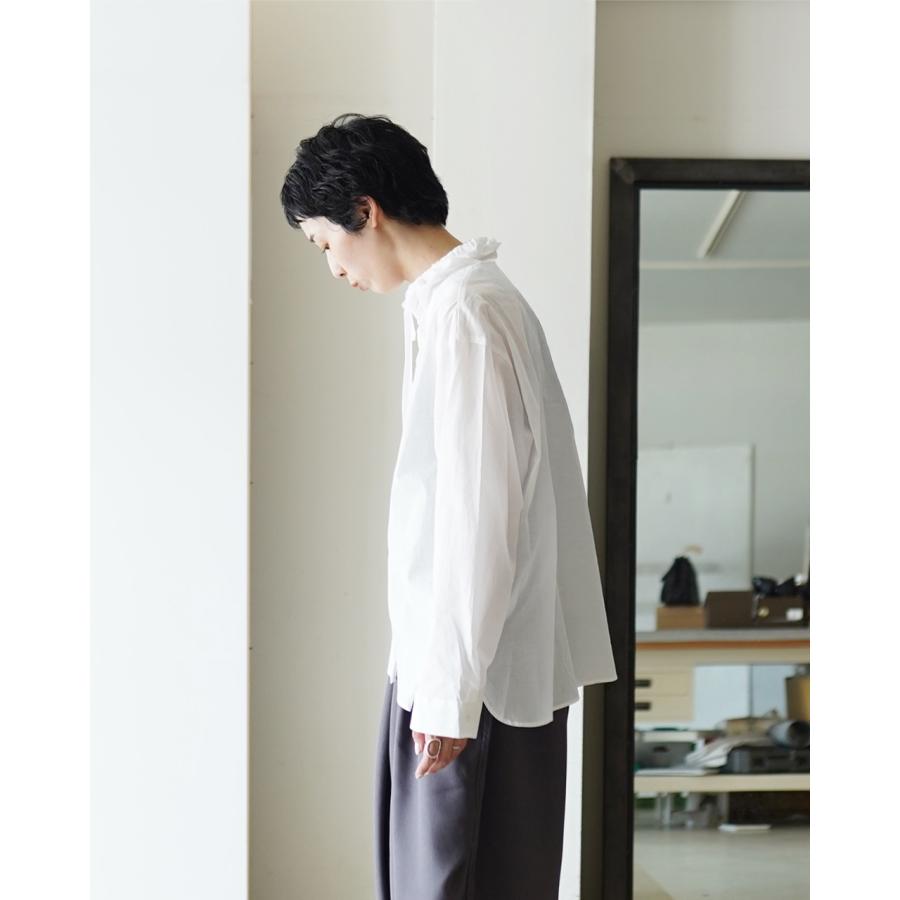 ミズイロインド mizuiro ind 長袖シャツ レディース gathered stand