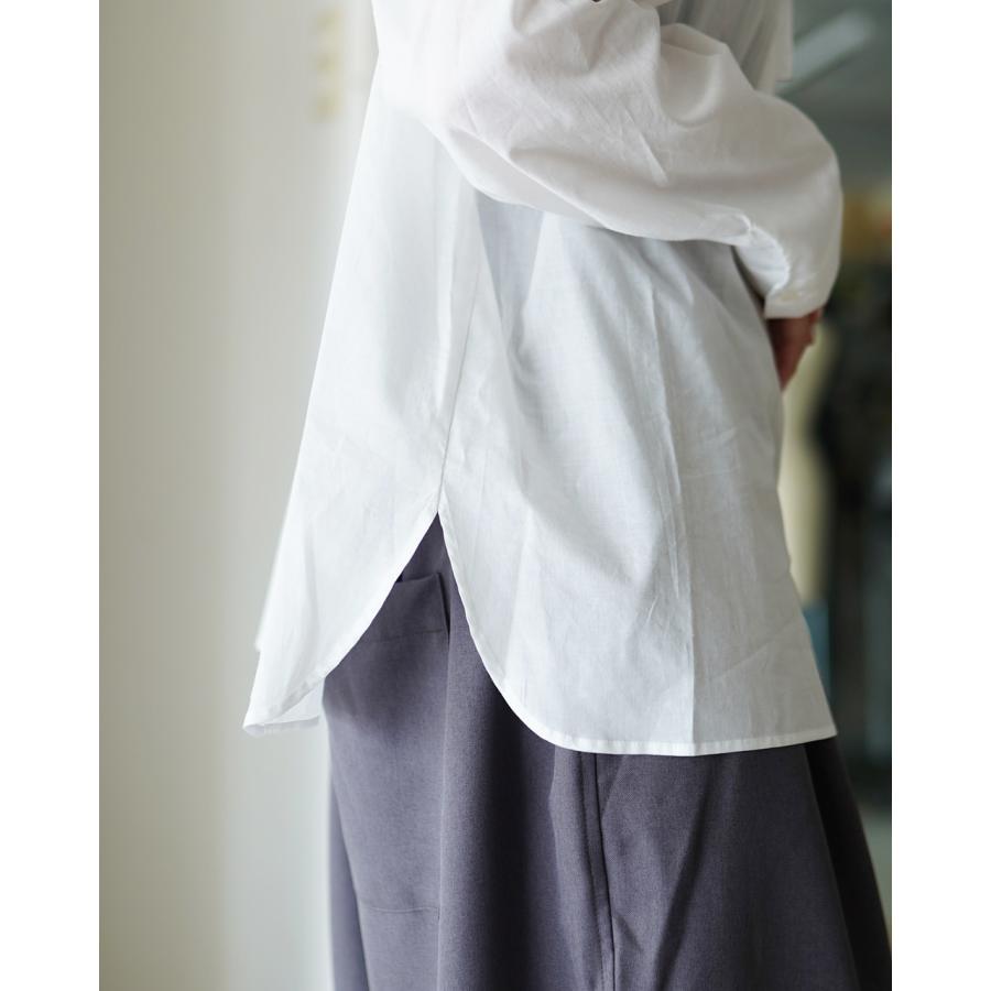 ミズイロインド mizuiro ind 長袖シャツ レディース gathered stand