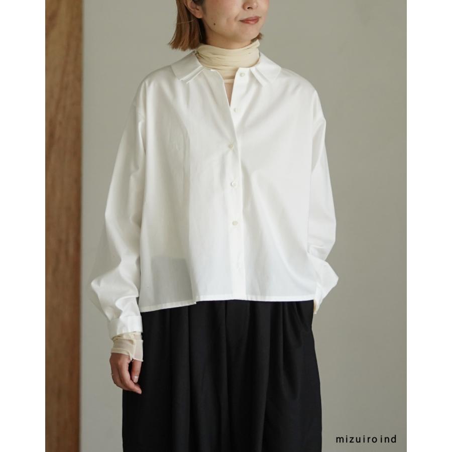 ミズイロインド mizuiro ind 長袖シャツ レディース double collars