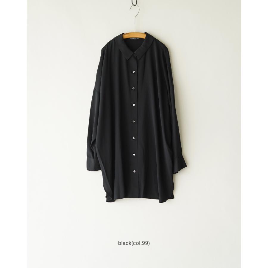 mizuiro ind ワイドチュニックブラック mizuiroind（ミズイロインド） 期間限定10%OFFクーポン シャツ T/R
