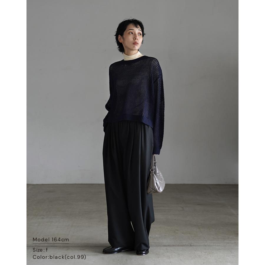 ミズイロインド mizuiro ind イージーパンツ ワイド タック パンツ