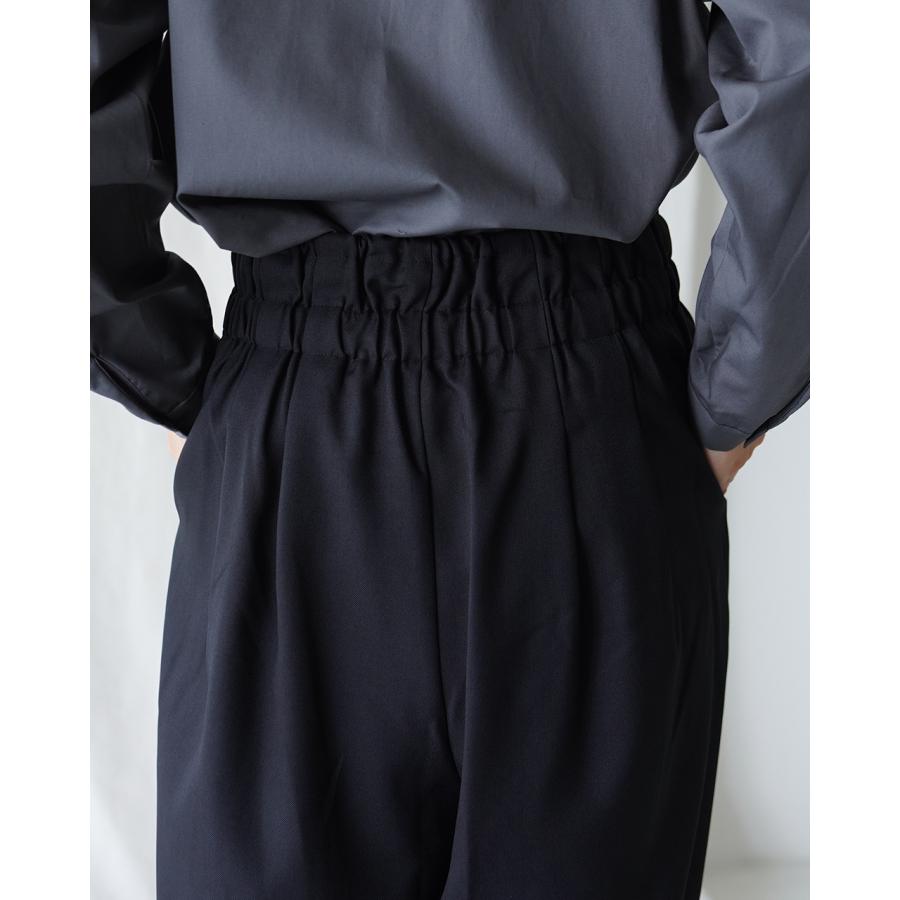 イトハン mizuiroind（ミズイロインド） ワイドパンツ ハイウエスト タック