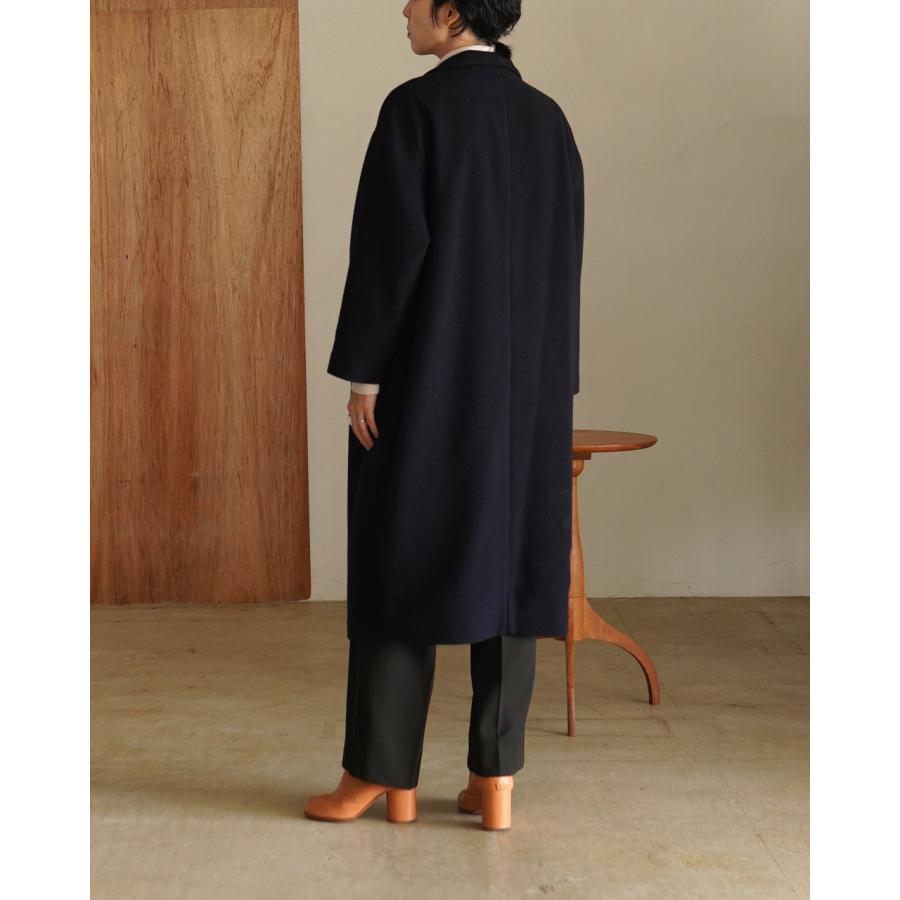 mizuiroind（ミズイロインド） コート ウール ブレンド スタンドカラー