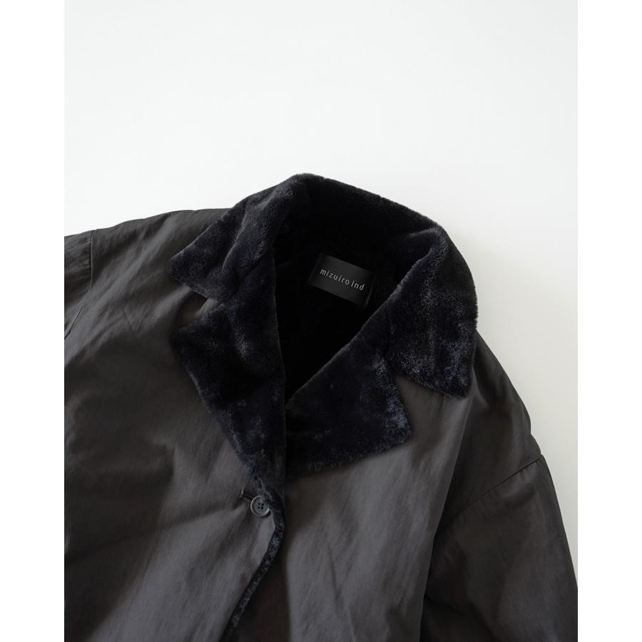 mizuiroind（ミズイロインド） コート バック ボア ロングコート back