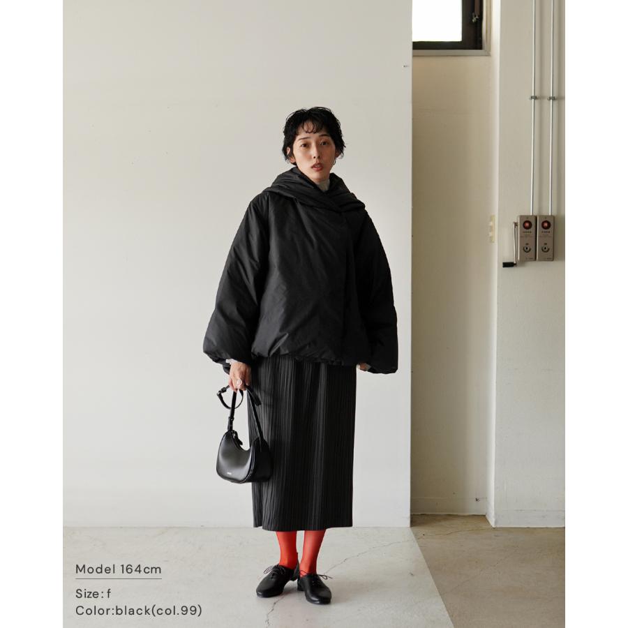 【極美品】mizuiro ind フード付きショートダウンジャケット ブラック mizuiro ind フード付きショートダウンジャケット｜ MARcourt