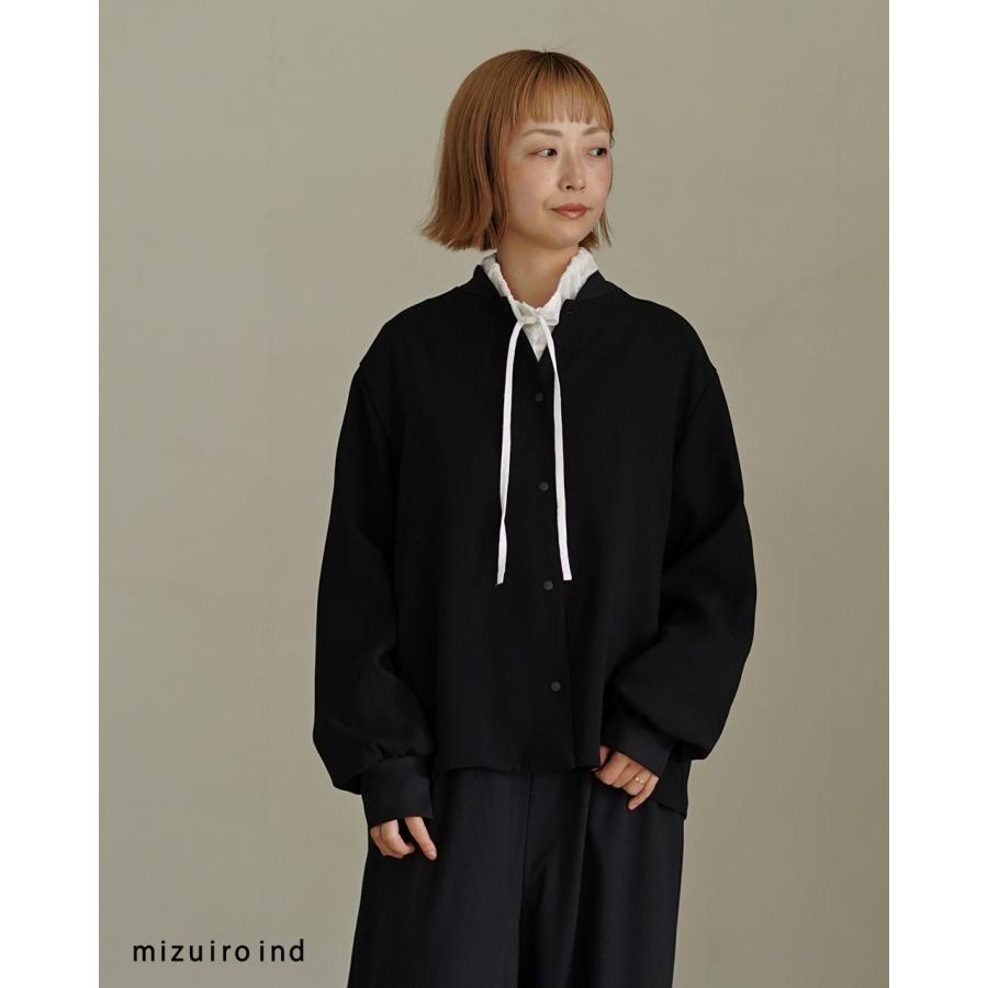 美品✨ミズイロインド　イミテーションレザーオーバーブルゾン　黒　フリーサイズ 美品✨ミズイロインド イミテーションレザーオーバーブルゾン 黒