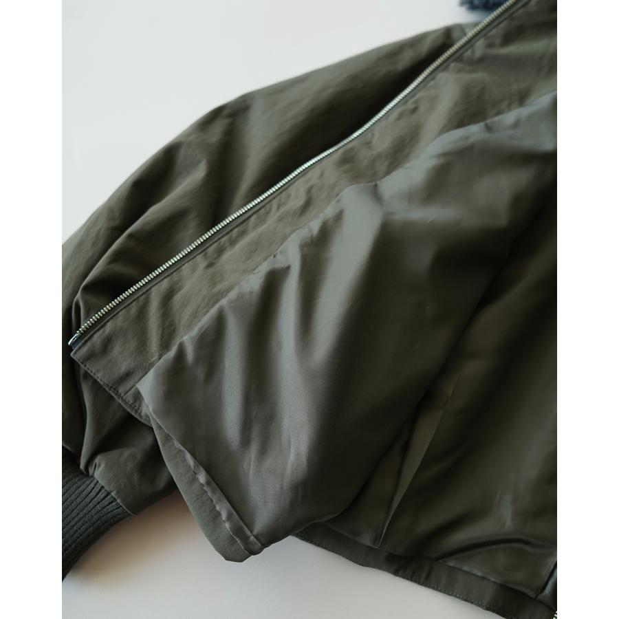 mizuiro ind ボアカラーショートジャケット 即日発送 mizuiro ind(ミズイロインド)｜ボアカラーショートジャケット/beige の