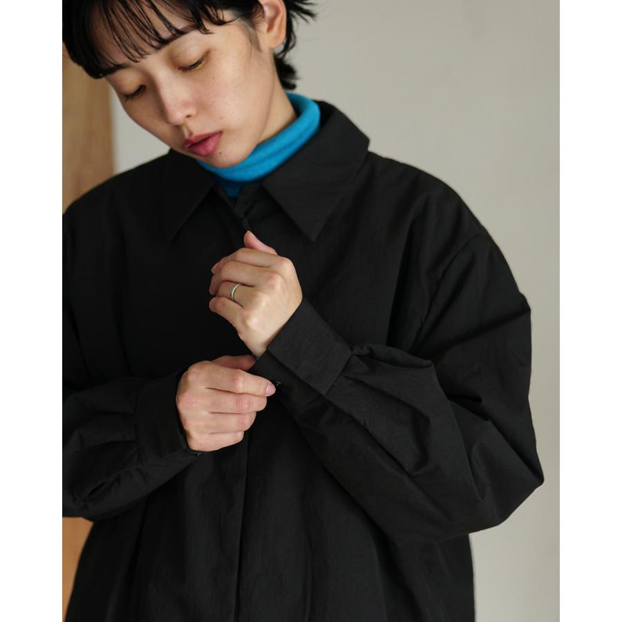 ミズイロインド mizuiro ind アウター ワイドパディングシャツ