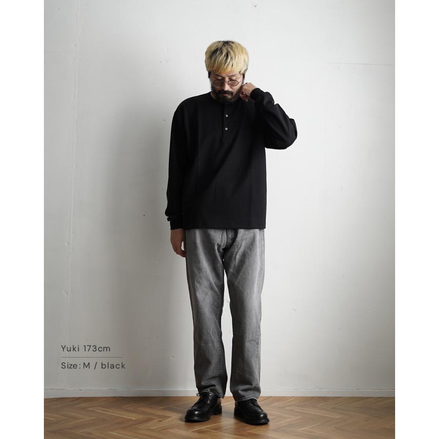 アウトレット！モクティ mocT Tシャツ ヘンリーネック ロングスリーブ