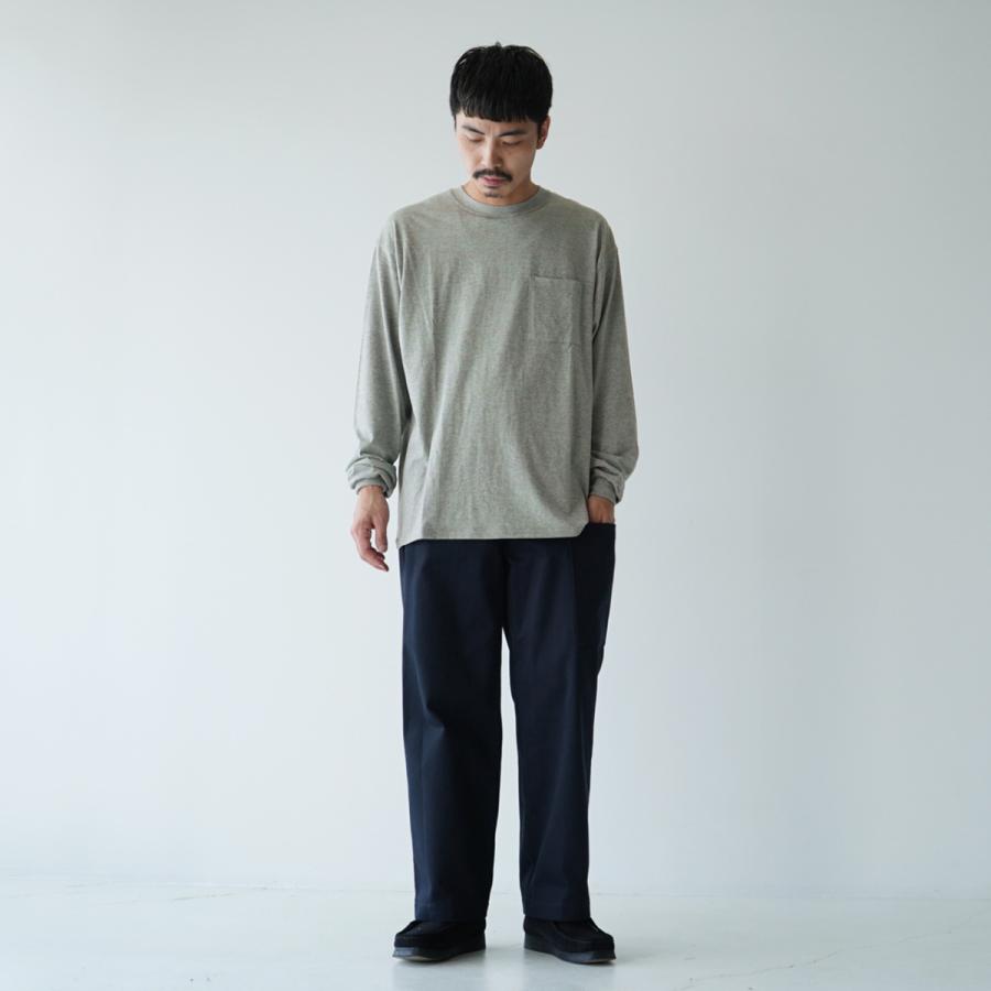 モクティ mocT ネオン ボーダー ロングスリーブ クルーネック ポケット