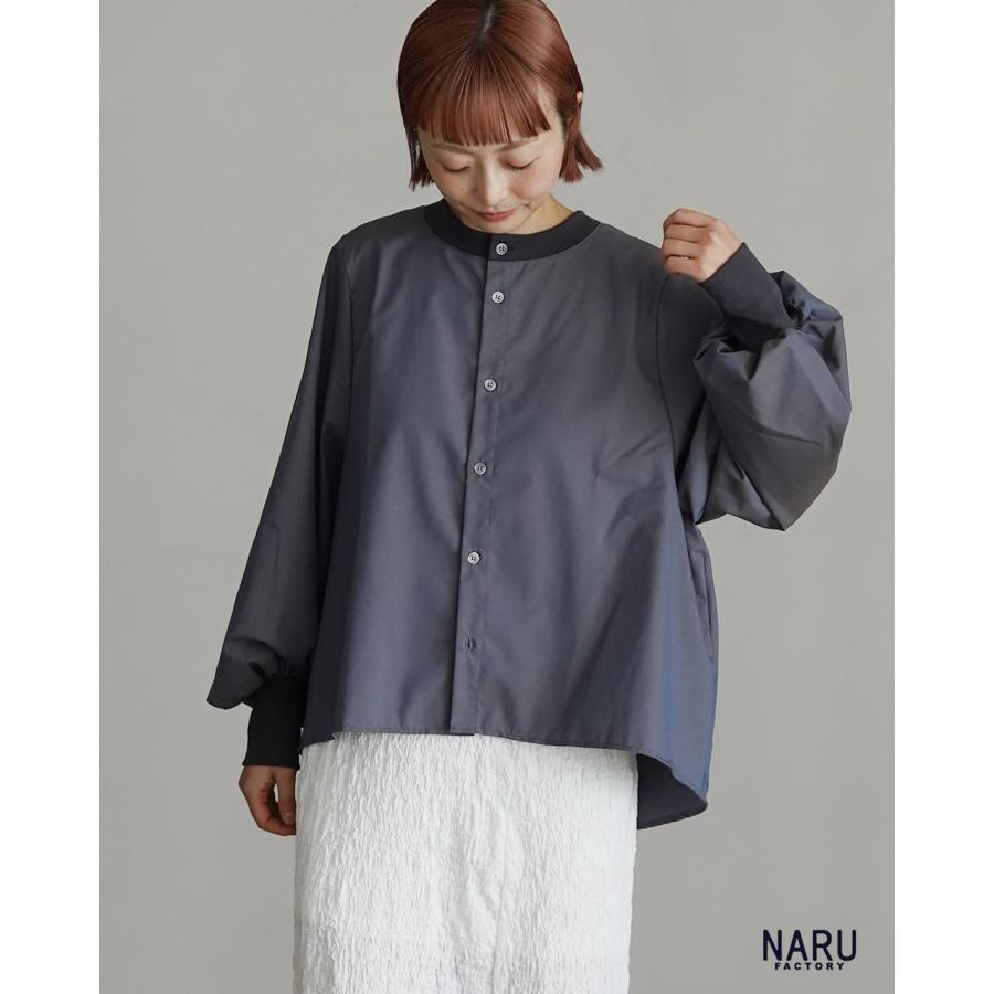 NARU（ナル） シャツ トロントツイルフレアシャツ レディース 665840