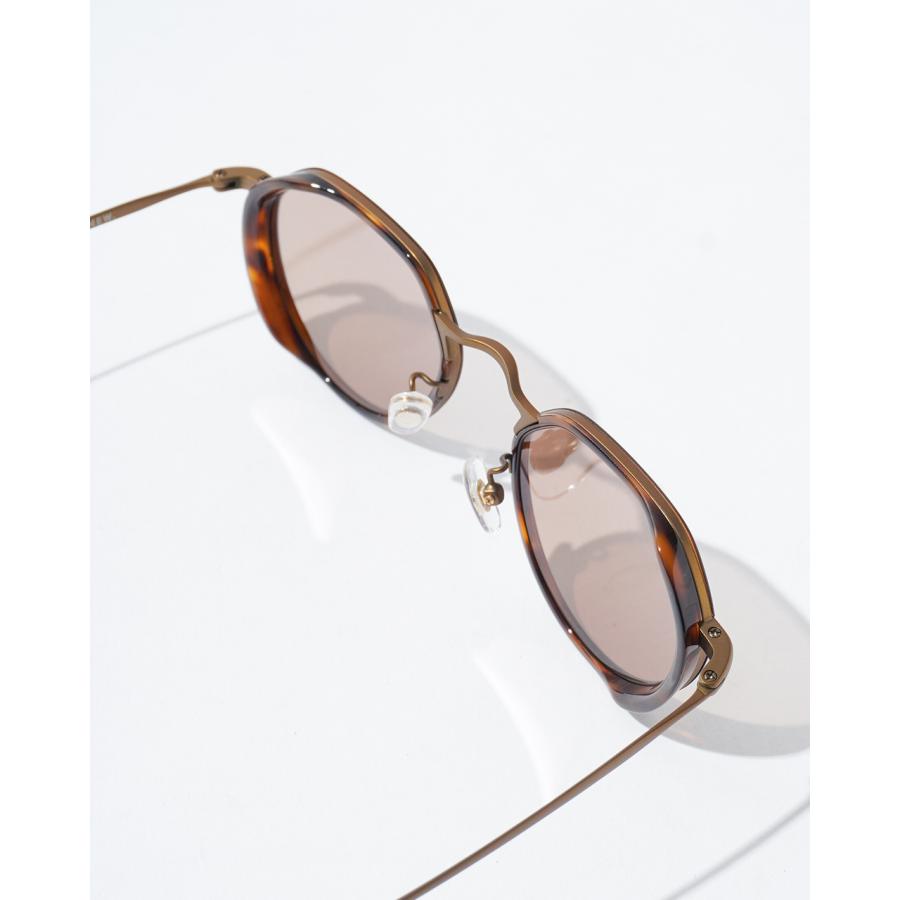 売切最終価格♂♀新品・サングラス【ATTACHMENT】ブラウン　日本製 SALE！ニュー NEW. BISHOP-SP ボストン型 サングラス 眼鏡 ユニ