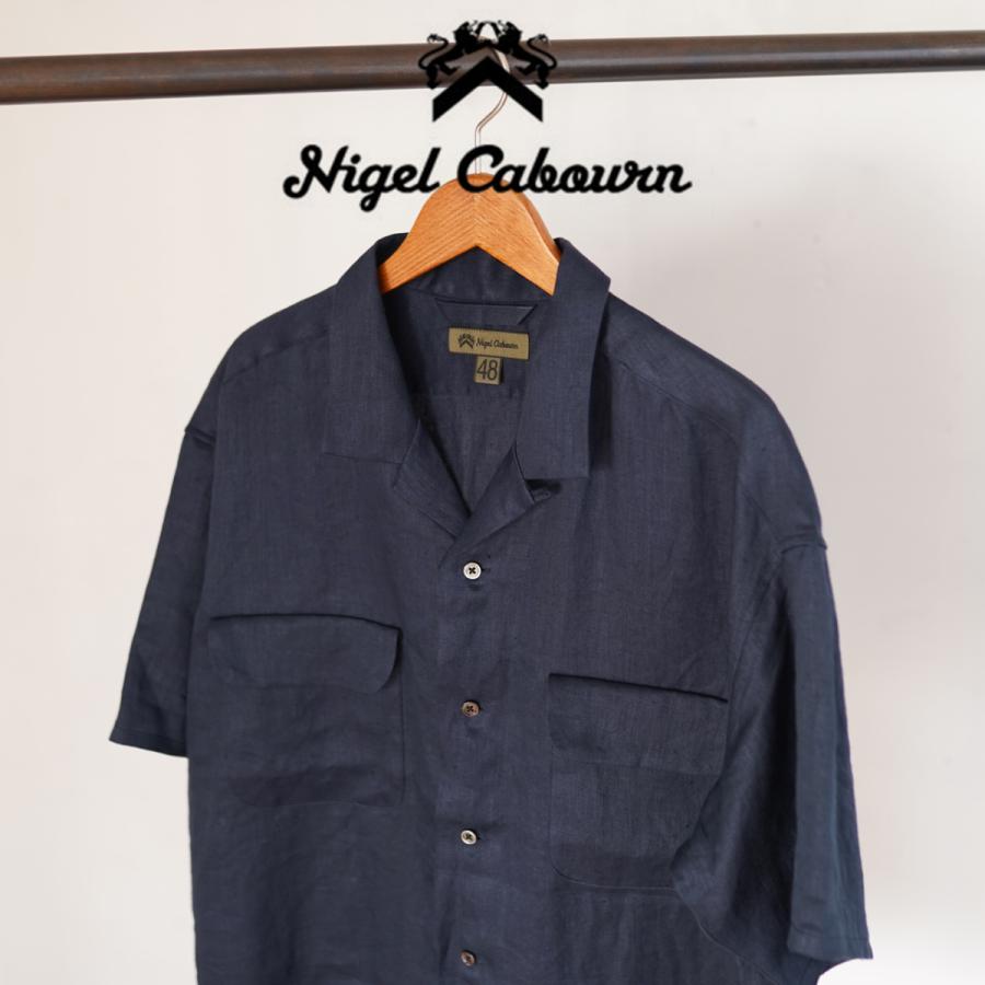 ナイジェル・ケーボン Nigel Cabourn リネンツイル オープンカラー 