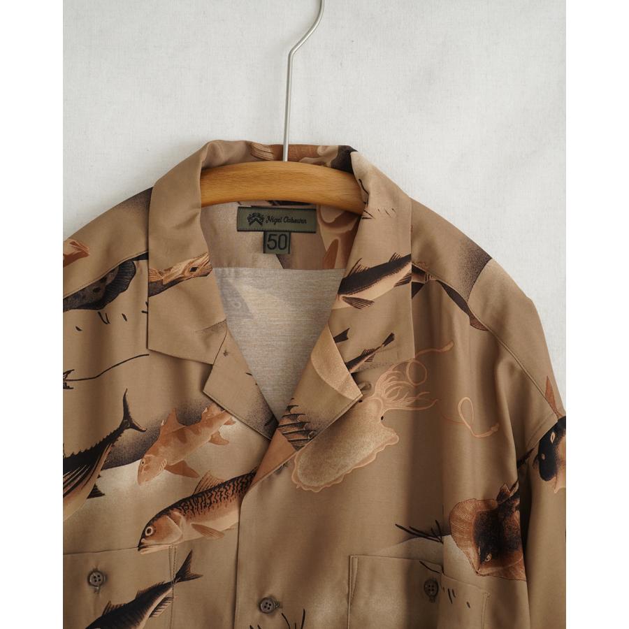 NIGEL CABOURN（ナイジェルケーボン） アロハシャツ ギョグン 魚群