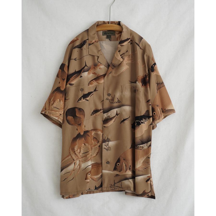 NIGEL CABOURN（ナイジェルケーボン） アロハシャツ ギョグン 魚群