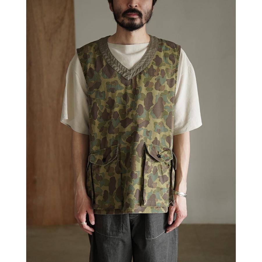 ナイジェル・ケーボン Nigel Cabourn プルオーバー フィッシングベスト ダックハンター メンズ P O FISHING VEST DUCK HUNTER 80520070004の画像