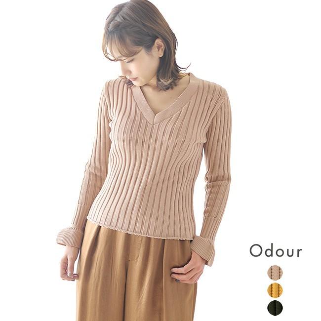 オウダー オーダー Odour Vネック デザインスリーブ ニット プルオーバー Od Kn13 送料無料 Odour Od Kn13 Crouka Yahoo 店 通販 Yahoo ショッピング