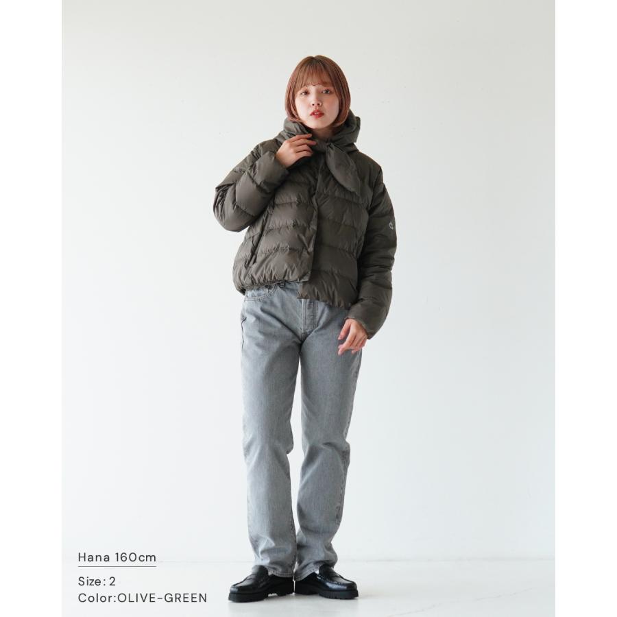 ORCIVAL オーチバル ライト　ダウンジャケット　ノーカラー　オリーブ　2 オーシバル ORCIVAL ライトダウン ジャケット オリーブ グリーン